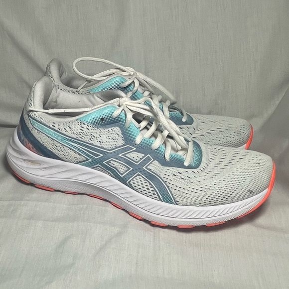 ASICS Gel-Excite 8 White Blue Sneakers Running Shoe -Size 10 - Picture 2 of 9